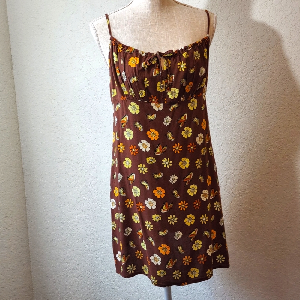 Floral Brown Dress